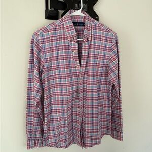 Polo Ralph Lauren Men's Pink and Blue Plaid Shirt